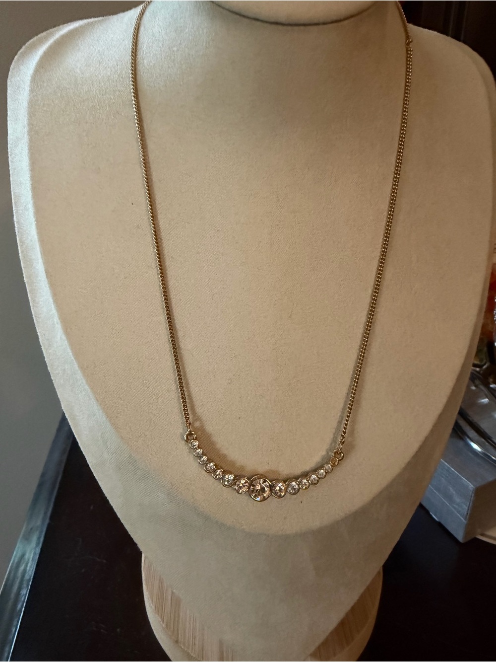 Gold Crystal Pendant Necklace - Brand